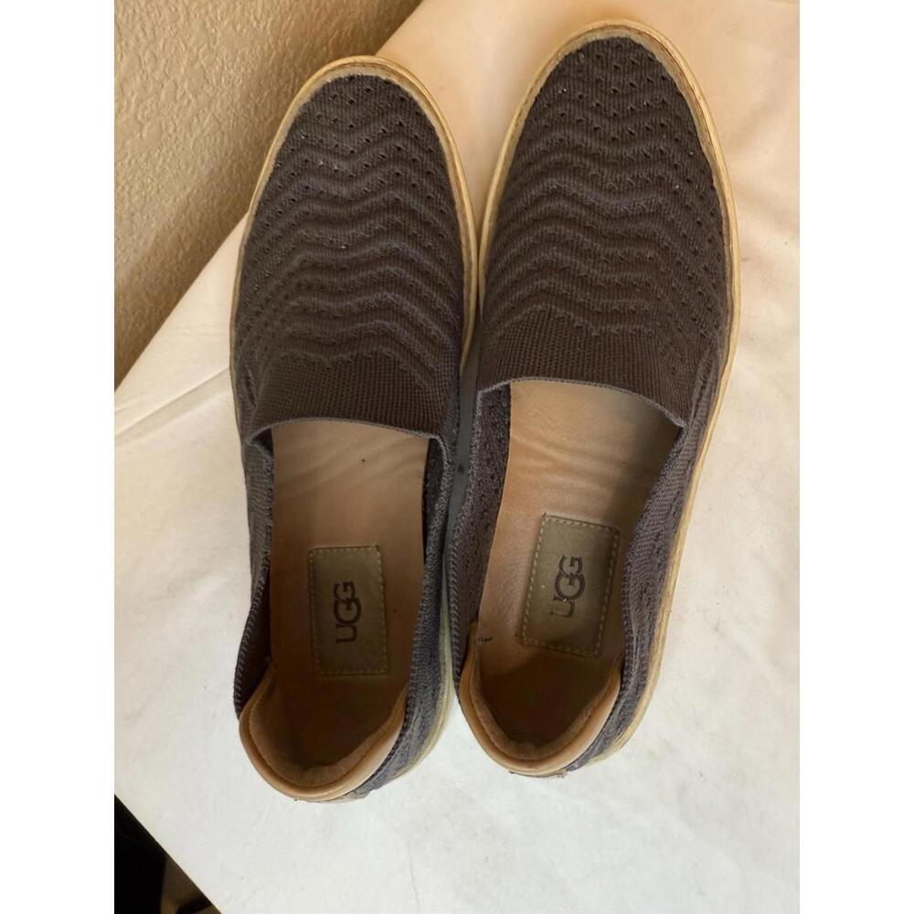 UGG Sammy Chevron Slip On Size 7 Shoes Gray Knit Weave‎ Womens Comfort